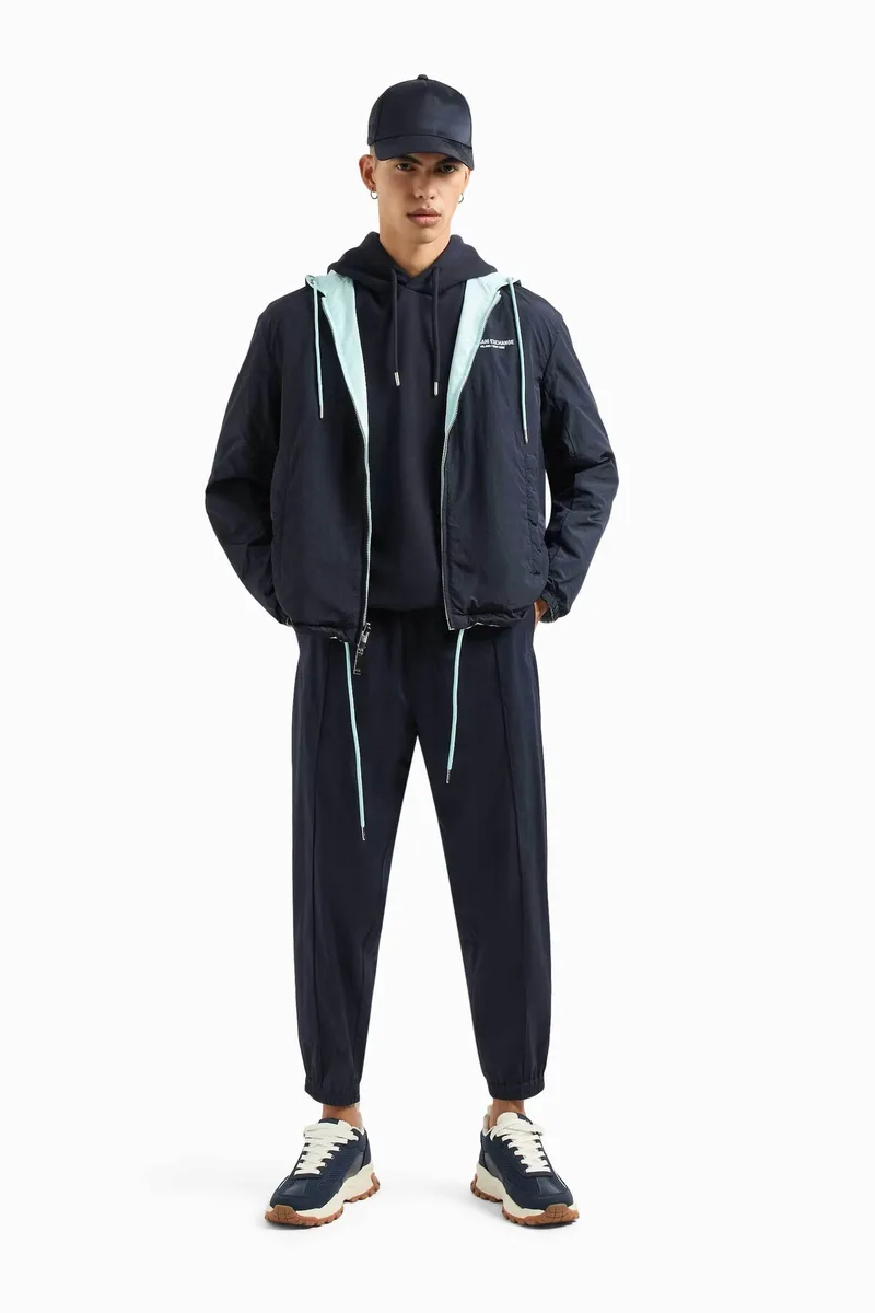 Armani Exchange ανδρικό casual παντελόνι με ελαστική μέση - 3DZPL6ZN3CZ Σκούρο Μπλε