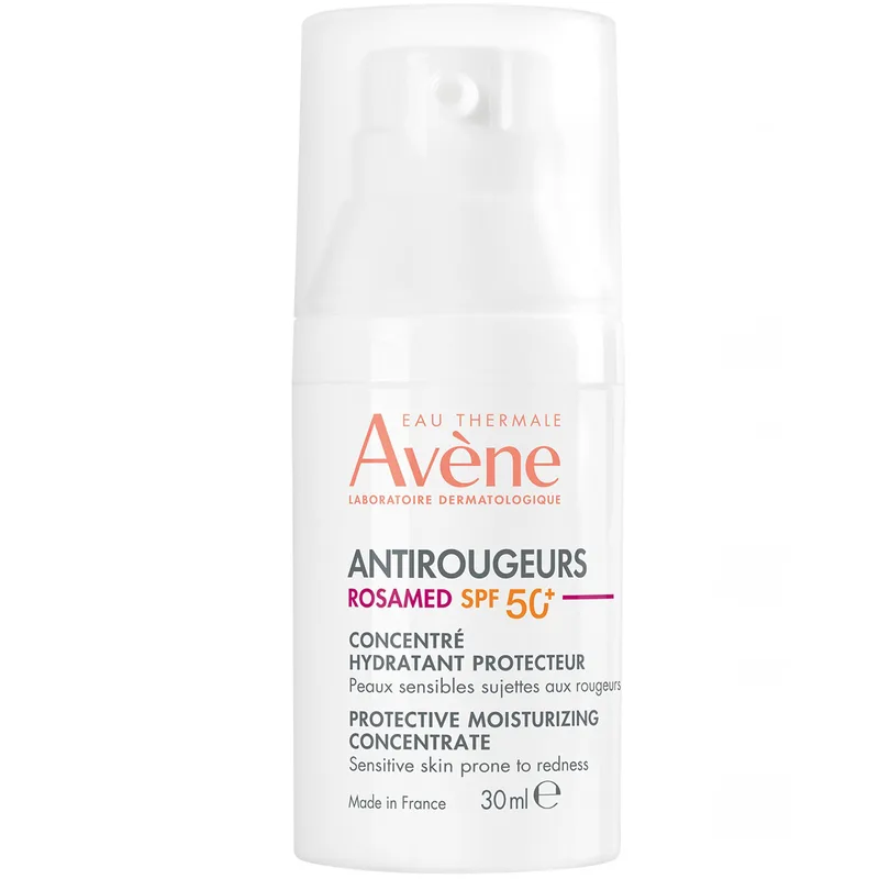 Avene Antirougeurs Rosamed Spf50+ Προστατευτικό Ενυδατικό Αντηλιακό Συμπύκνωμα Πολύ Υψηλής Προστασίας για Δέρμα με Τάση για Ερυθρότητα 30ml