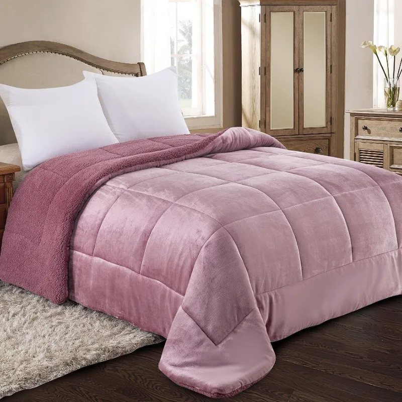 Κουβερτοπάπλωμα Μονό με Sherpa Adam Home 805 Apple 160x240