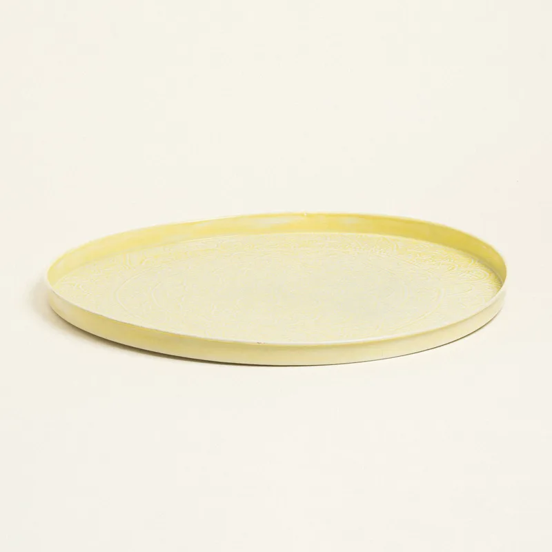 Beauty Home ΔΙΣΚΟΣ ΜΕΤΑΛΛΙΚΟΣ ΑΝΑΓΛΥΦΟΣ ΚΙΤΡΙΝΟΣ 60 CM