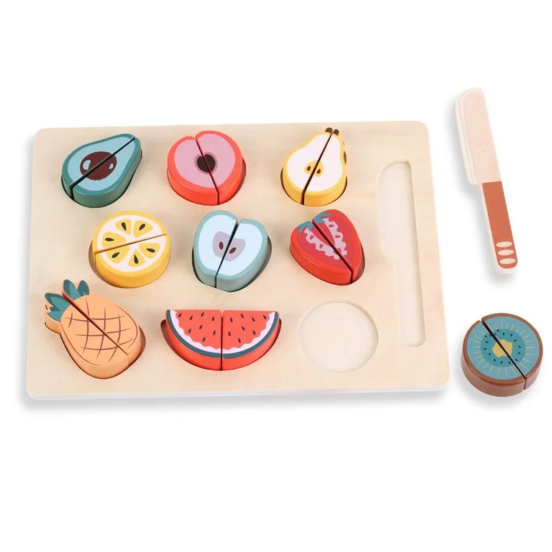 Παζλ Ξύλινο Φρούτα που κόβονται Luna Toys 19 Τμχ., 30x1,8x22,5 εκ.