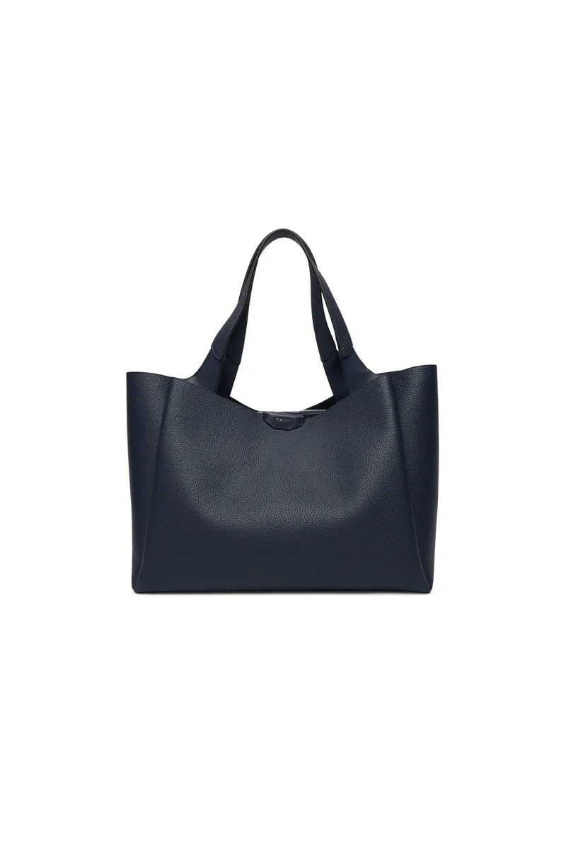 DKNY γυναικεία τσάντα tote με μεταλικό λογότυπο "Willa" - R43AYG32 Μπλε Σκούρο