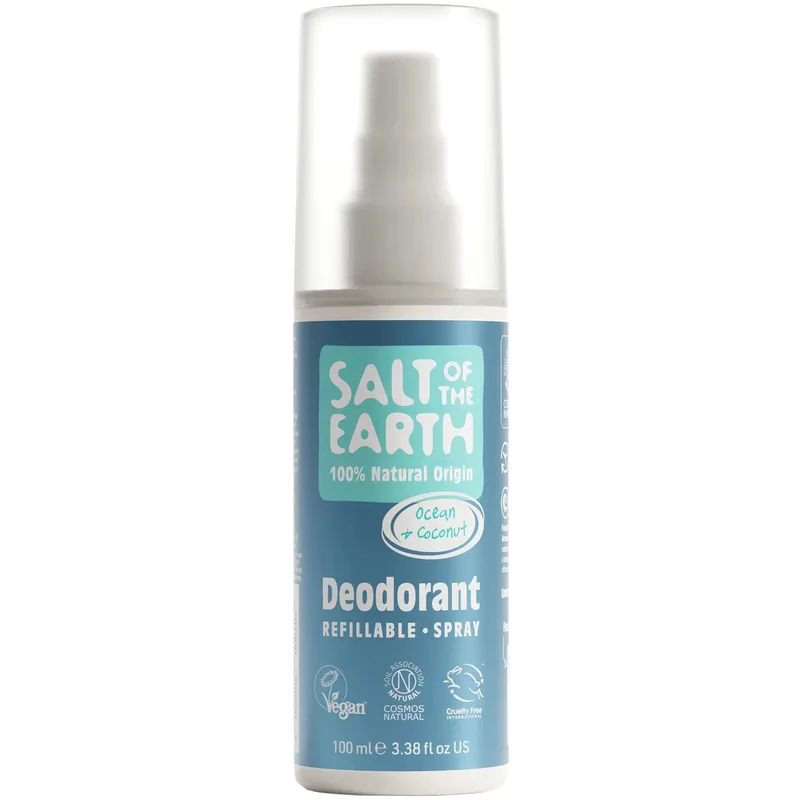 Salt of the Earth Deodorant Spray Αποσμητικό Σπρέι Φυσικής Προέλευσης με Άρωμα Ωκεανού & Καρύδας 100ml - Ocean & Coconut
