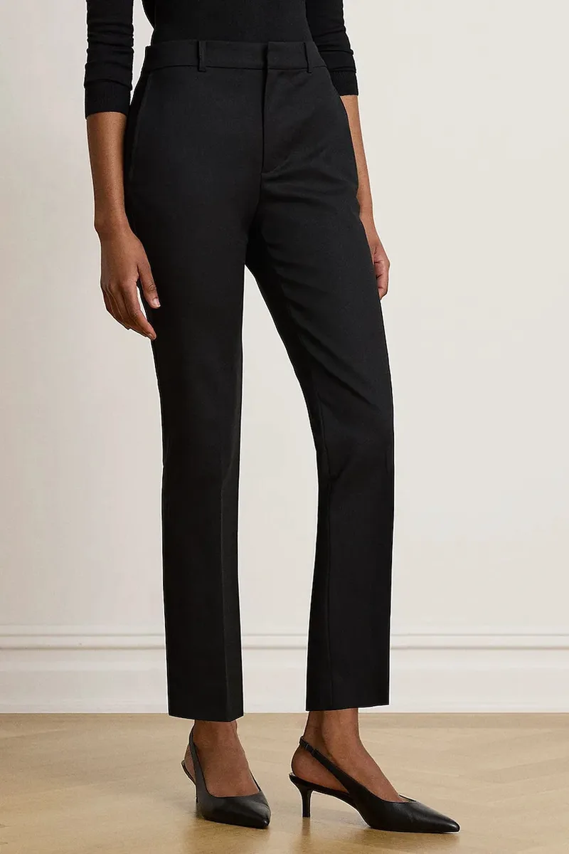 Lauren Ralph Lauren παντελόνι slim fit γυναικείο βαμβακερό με ελαστάν
