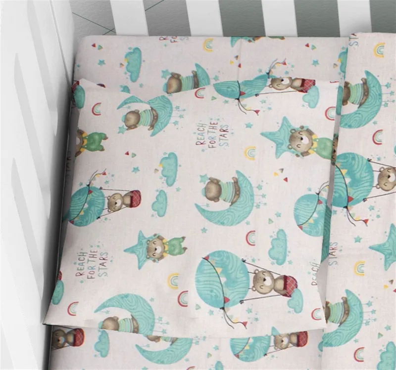 Μαξιλαροθήκη Βαμβακερή Bebe 35x45εκ. Reach The Stars 192 Green DimCol (Ύφασμα: Βαμβάκι 100%, Χρώμα: Πράσινο ) - DimCol - 1915817710819281