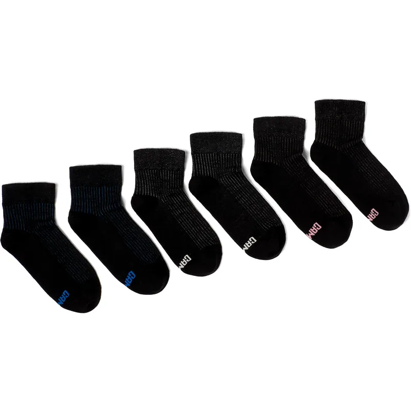 CAMPER Sox Socks - Unisex Κάλτσες - Μαύρο,Γκρι,Μπλε, Μέγεθος L, Cotton fabric