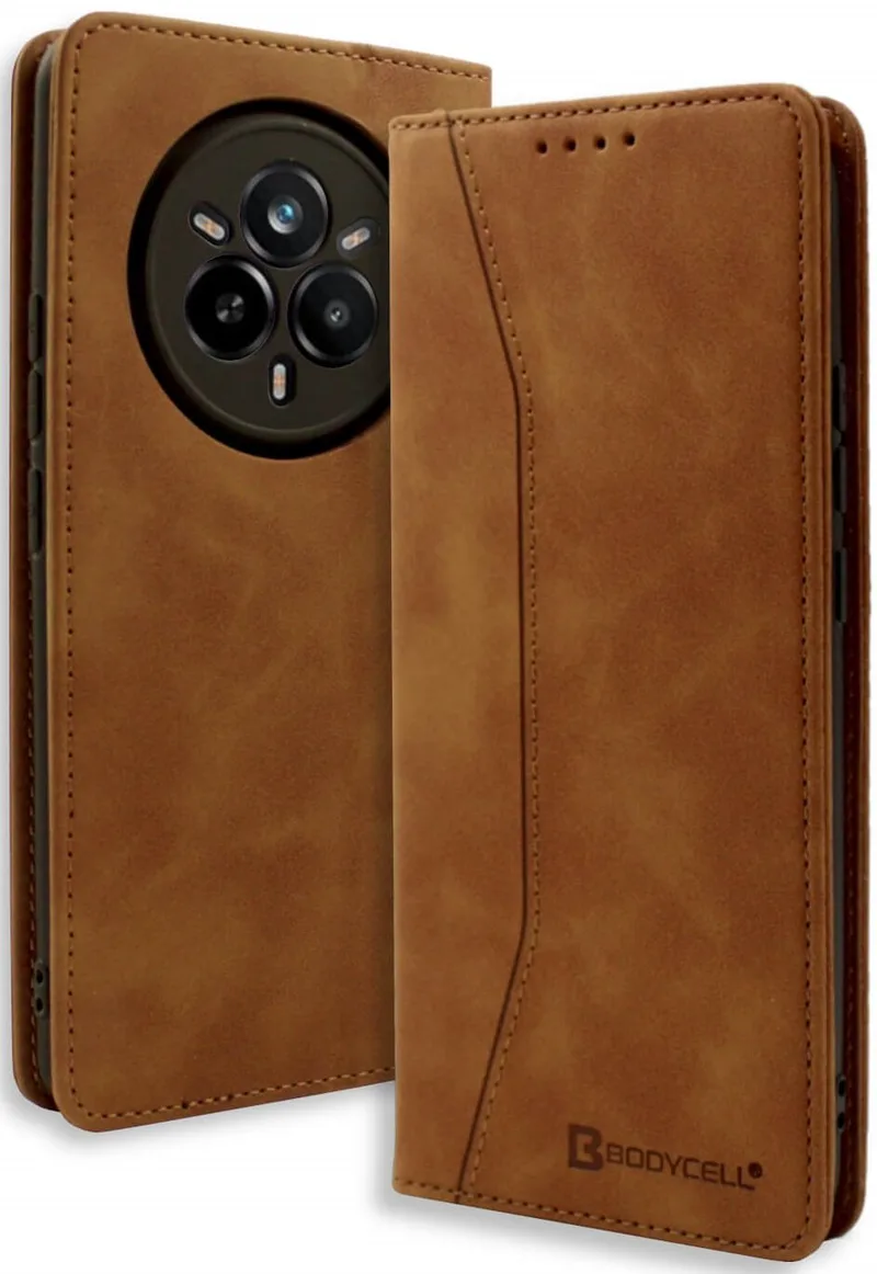Θήκη Realme 14 Pro Plus Bodycell Book Case Πορτοφόλι - Brown (5206015080418)
