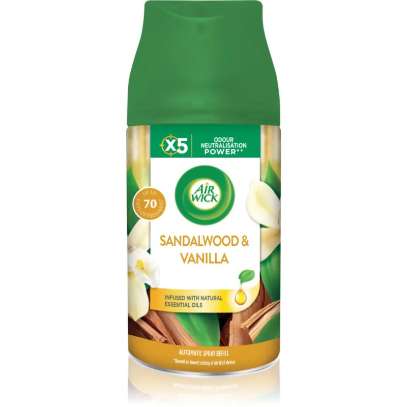 Air Wick Freshmatic Vanilla & Sandalwood αποσμητικό χώρου ανταλλακτικό 250 ml