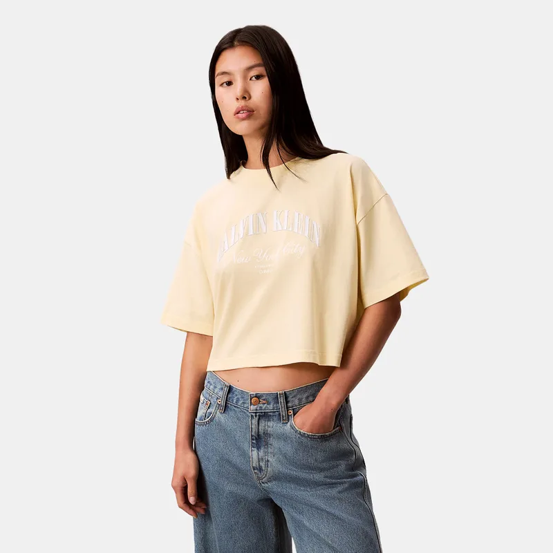 Calvin Klein Boxy Heritage Crest Γυναικείο Cropped T-Shirt (9000271159_93525)