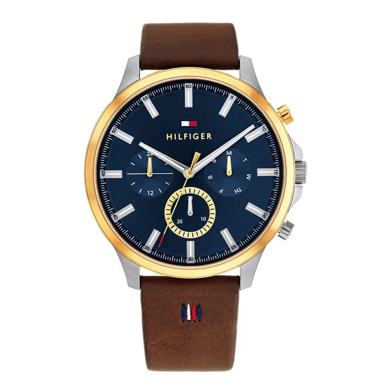 TOMMY HILFIGER Ryder Brown Leather Strap 1710496