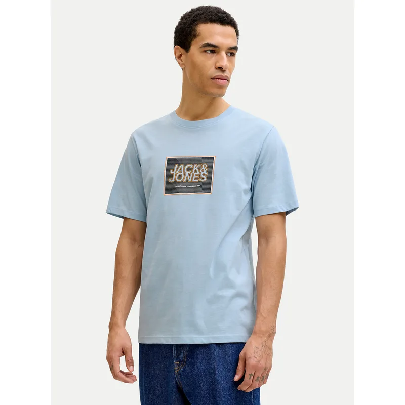 Jack & Jones T-Shirt Jjrain Tee Ss Crew Neck 12288097 Γαλάζιο Regular Fit