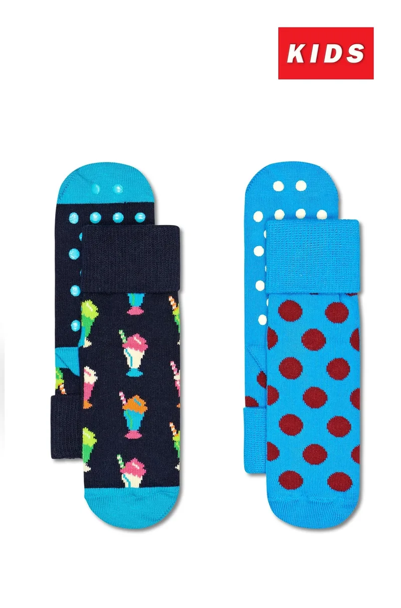 ΚΑΛΤΣΕΣ ΠΑΙΔΙΚΕΣ ΑΝΤΙΟΛΙΣΘΗΤΙΚΕΣ 2-PACK KIDS MILKSHAKE ANTI-SLIP ΠΟΛΥΧΡΩΜΟ