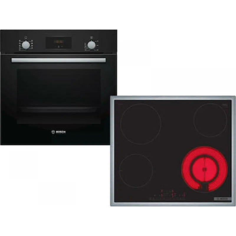Set Εντοιχισμού Bosch Φούρνος HBF134EB1 + Εστία Κεραμική Bosch PKF645FP3E HBF134EB1 + PKF645FP3E
