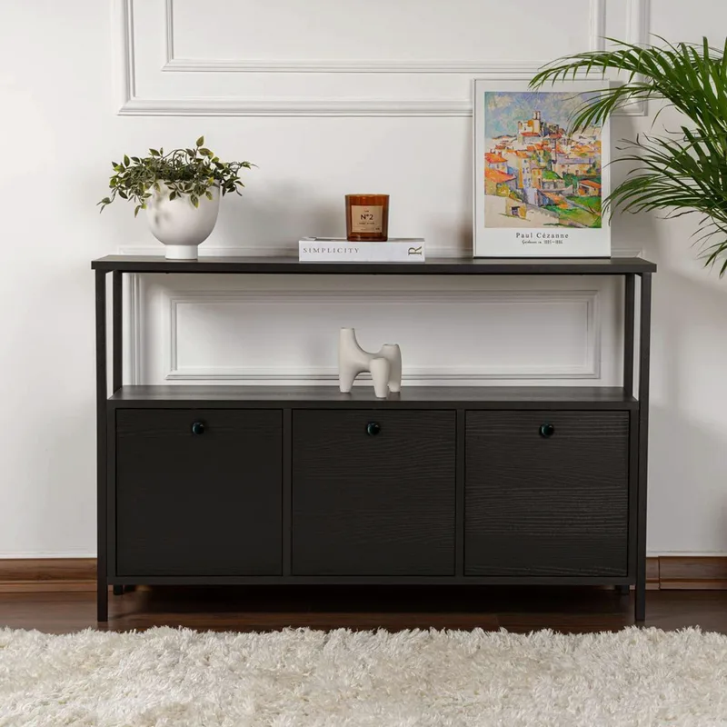 Κονσόλα Solace - Wood Black, Black 241Nrd1344 (120x77x30 cm)