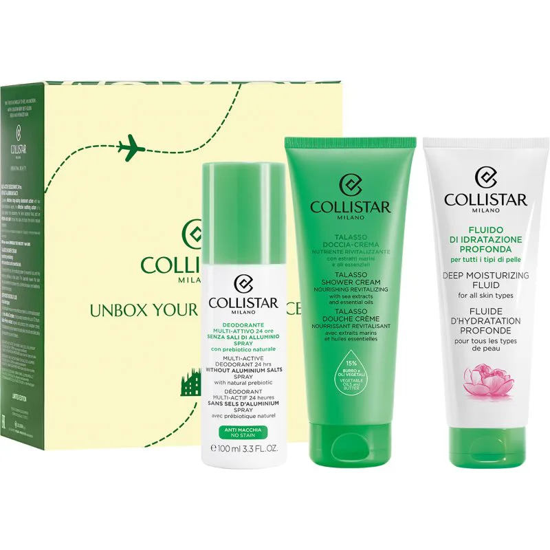 Collistar Deep Moisturizing Fluid Travel Kit σετ ταξιδιού για αφυδατωμένη και ξηρή επιδερμίδα