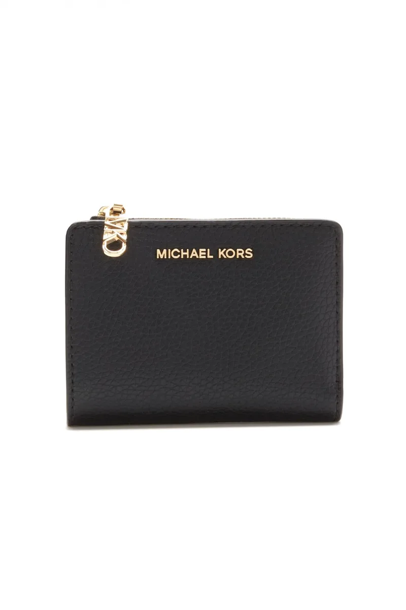 MICHAEL KORS ΠΟΡΤΟΦΟΛΙ EMPIRE ΜΕΤΑΛΛΙΚΟ LOGO ΜΑΥΡΟ