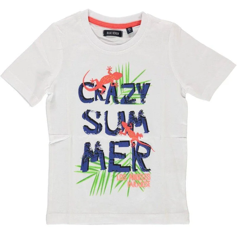 ΜΠΛΟΥΖΑ ΜΕ ΚΟΝΤΟ ΜΑΝΙΚΙ BLUE SEVEN KNITTED 802014 CRAZY SUMMER ΛΕΥΚΟ (92ΕΚ.)-(1-2 ΕΤΩΝ)