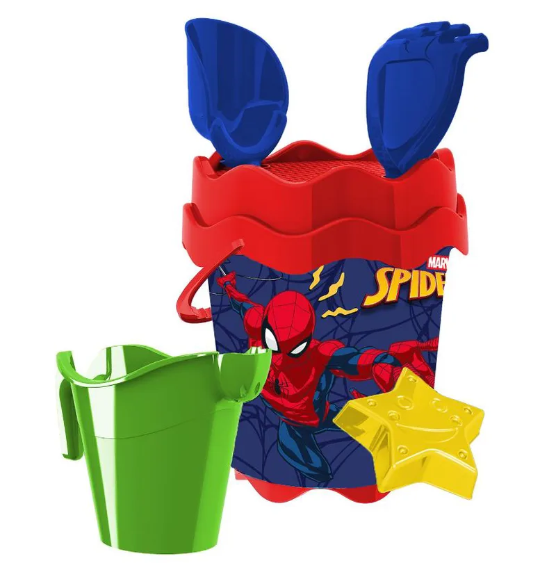 Κουβαδάκι Με Αξεσουάρ Σετ 6τμχ Spiderman Φ17εκ. 42-3372 - SUMMER tiempo - 42-3372