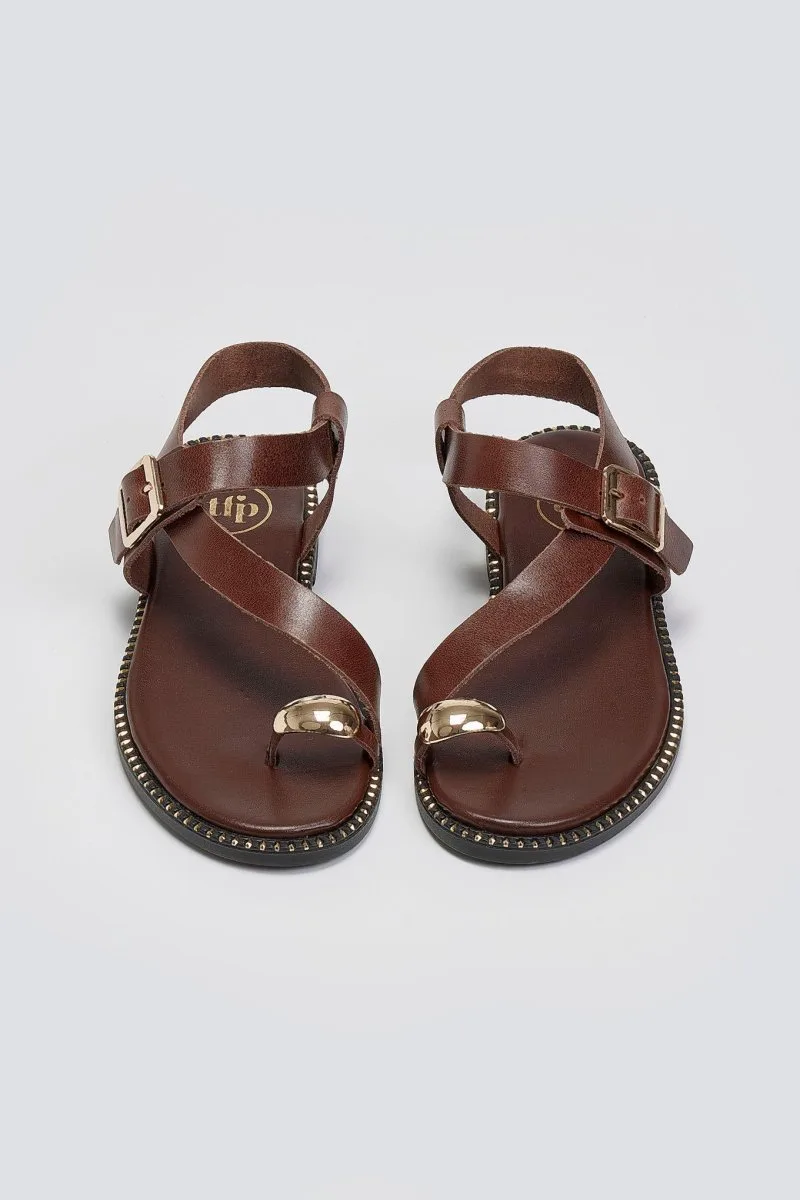 TFP Strap Sandals - 302 - Καφέ