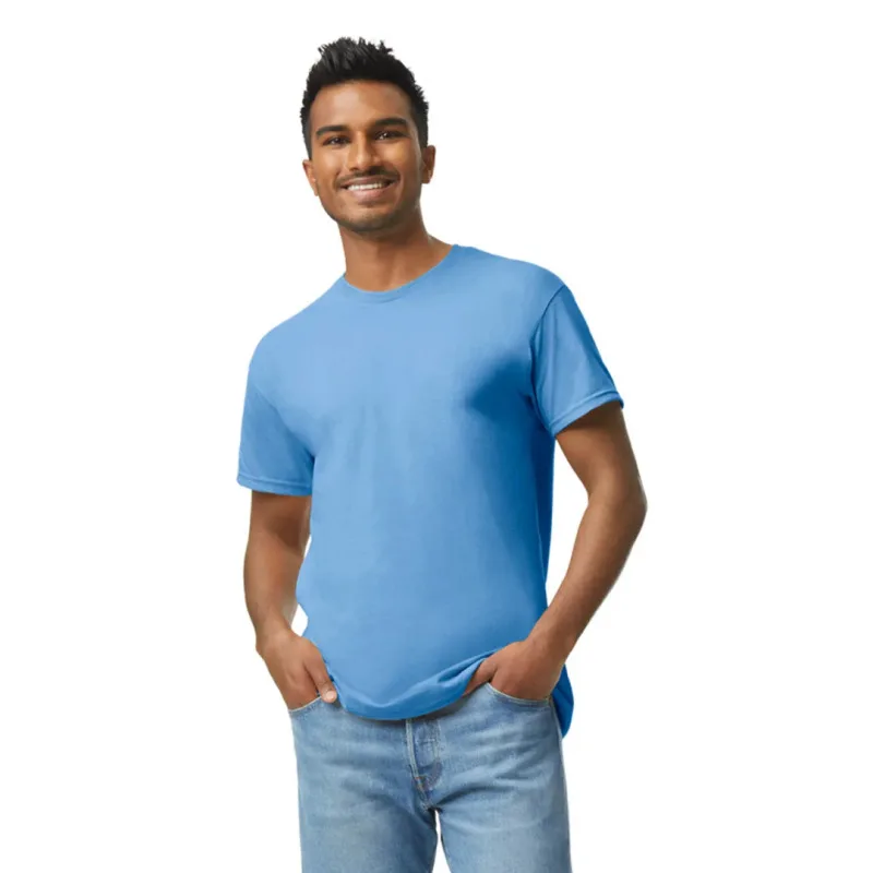 Μονόχρωμο βαμβακερό t-shirt - Carolina Blue