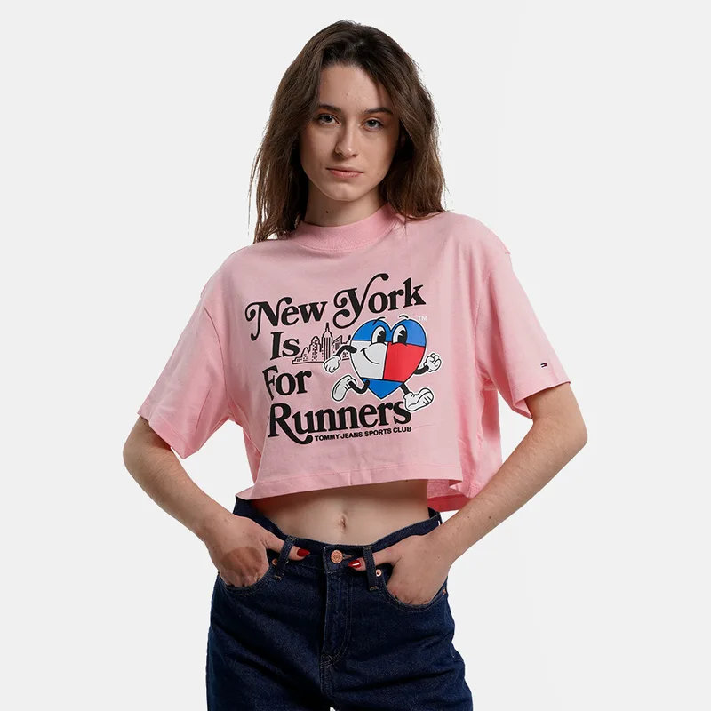 Tommy Jeans Sportees Runners Γυναικείο Cropped T-Shirt (9000138068_67196)