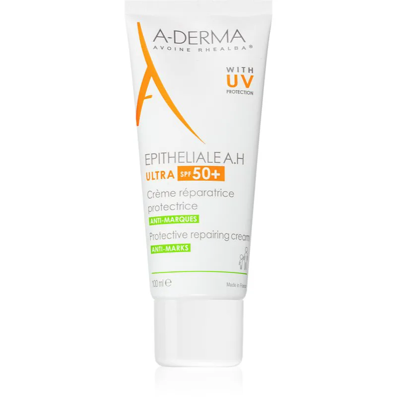 A-Derma Epitheliale A.H. Ultra Protective Repairing Cream προστατευτική κρέμα για ευαίσθητο δέρμα SPF 50+ 100 ml