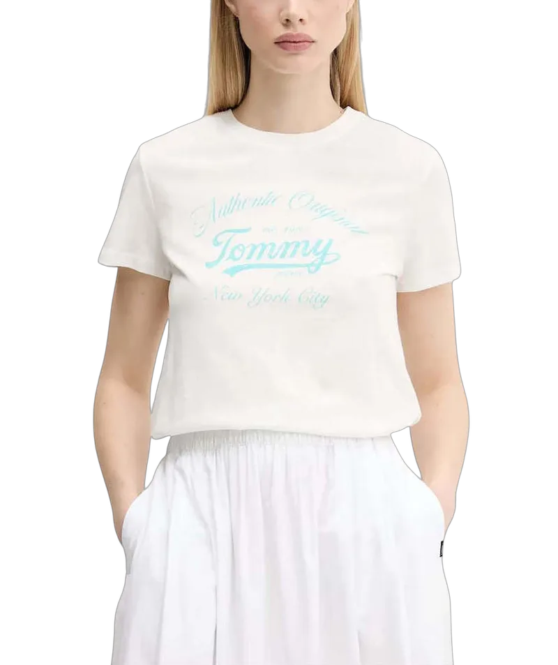 Γυναικείο T-shirt Λευκό Tommy Jeans DW0DW21404-YBL