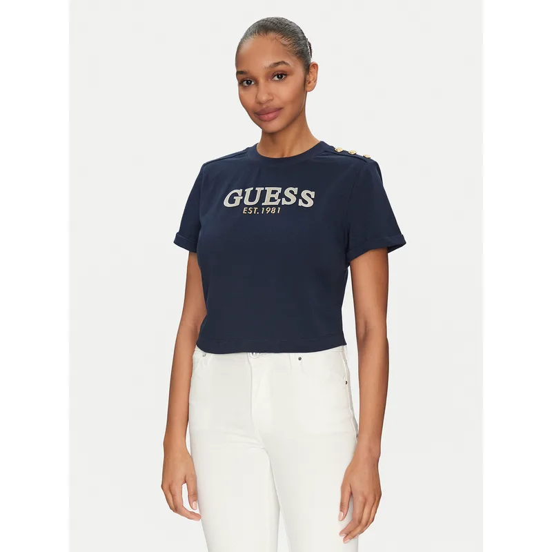 Guess T-Shirt W5GI15 K8FQ4 Σκούρο μπλε Regular Fit