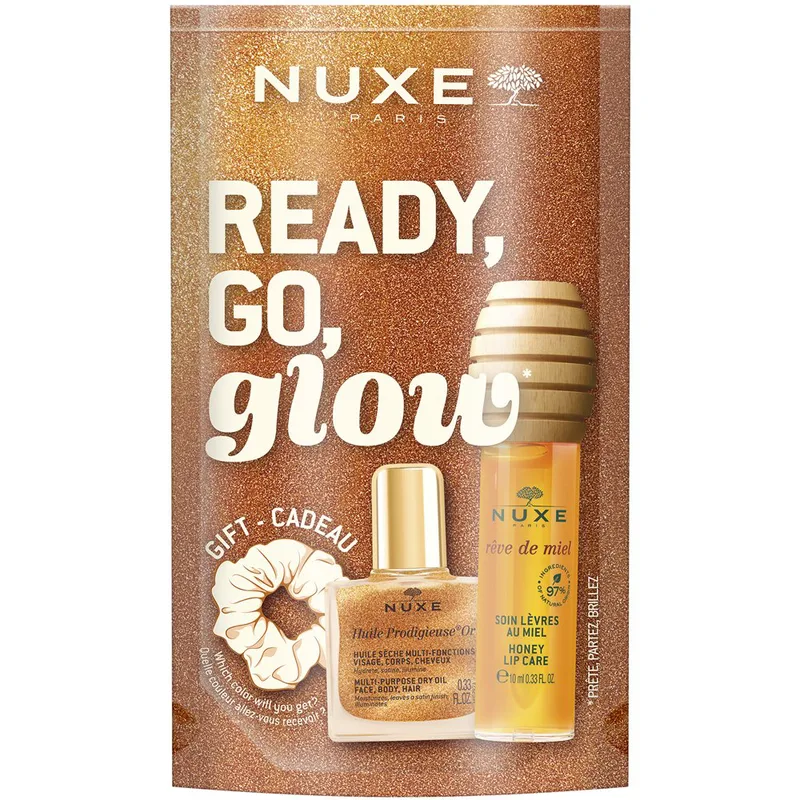 Nuxe Promo Reve de Miel Honey Lip Care Oil 10ml & Huile Prodigieuse Or 10ml & Δώρο Hair Scrunchie σε Τυχαία Επιλογή Χρώματος 1 Τεμάχιο