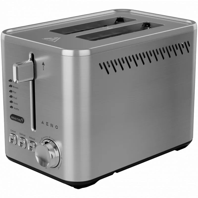 Τοστιέρα AENO ATS0003, 950 W, 6 τύποι ψωμιού, 7 επίπεδα ψησίματος, Προθέρμανση, Απόψυξη, LED, Ανοξείδωτο ατσάλι