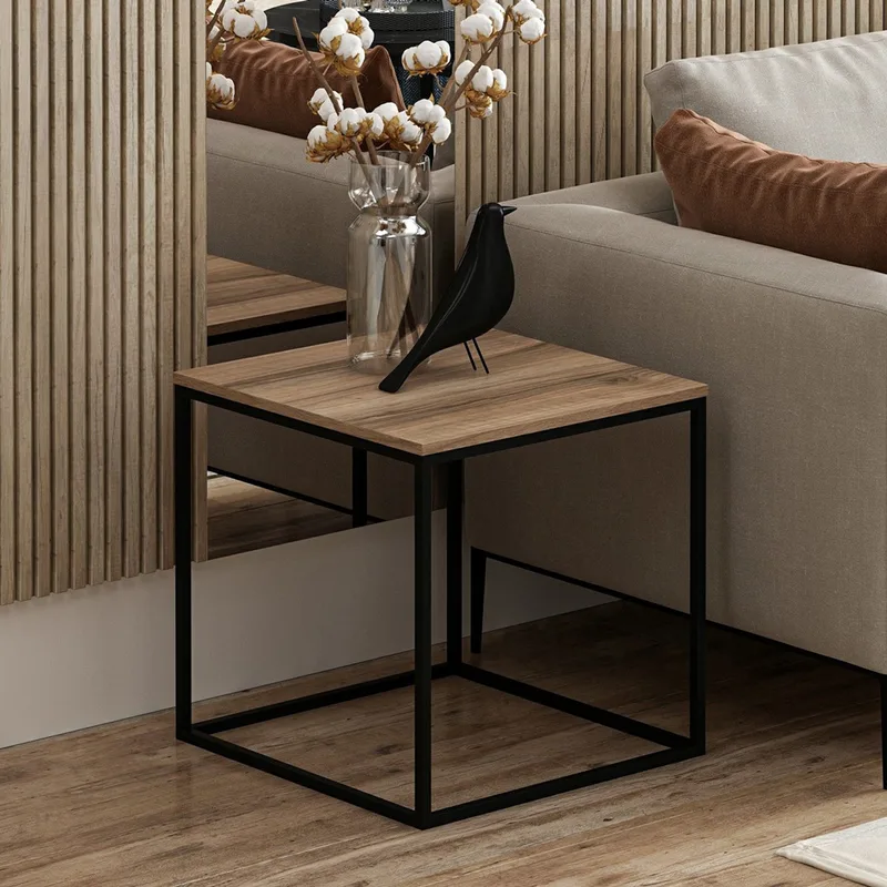 Βοηθητικό Τραπεζάκι Basak - Walnut 506Mnr1211 52x50x50 cm