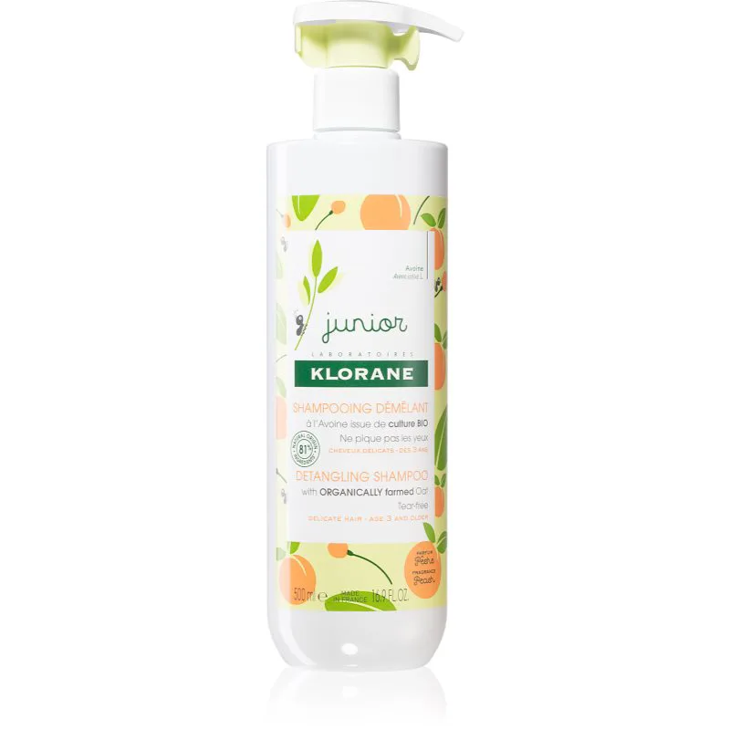 Klorane Junior παιδικό σαμπουάν για λεπτά μαλλιά 500 ml
