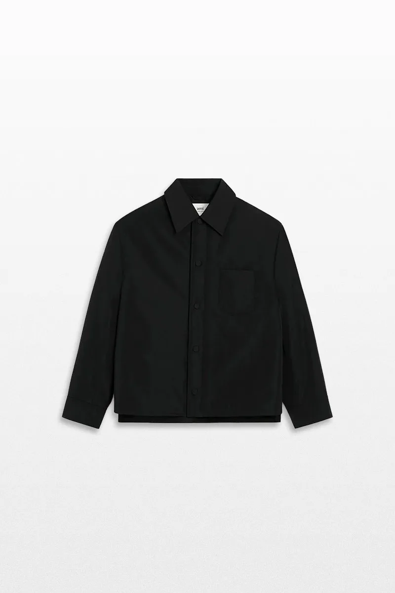 AMI PARIS Ανδρικό Μαύρο Taffetas Padded Ami De Coeur Overshirt