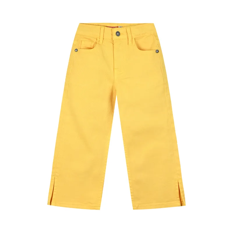 Τζην παντελόνι wide leg για κορίτσι - Κίτρινο 15-225303-2