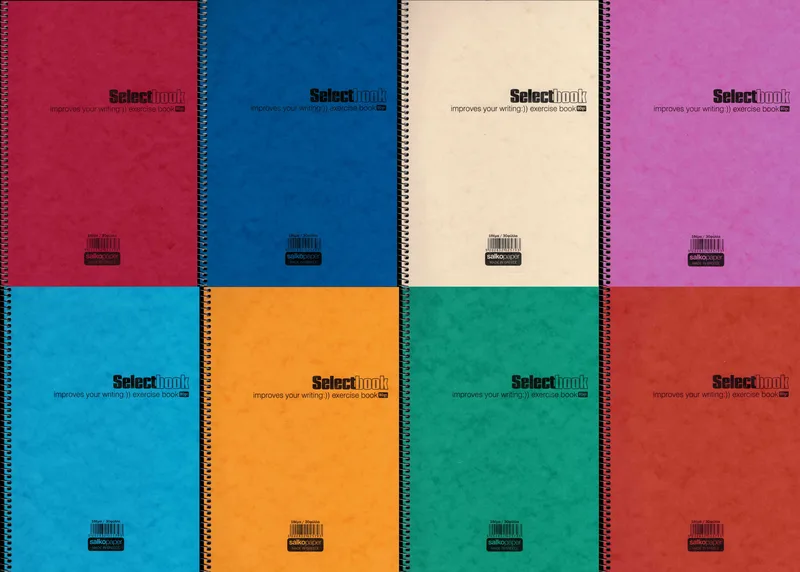 Τετράδιο σπιράλ ριγέ Salko Select book 1 θέμα/30 φύλλα 17x25 (8 χρώματα)