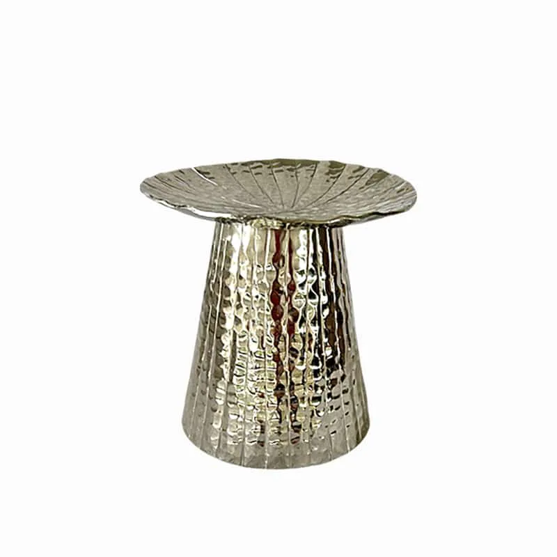 Κηροπήγιο Μεταλλικό Ασημί Φ18,5x19εκ. Art Et Lumiere 22022 (Υλικό: Μεταλλικό, Χρώμα: Ασημί ) - Art Et Lumiere - lumiere_22022