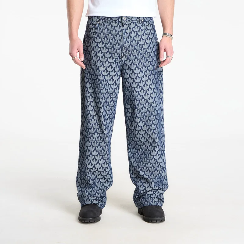 Παντελόνια adidas Denim Loose Monogram Pants Indigo Denim 35