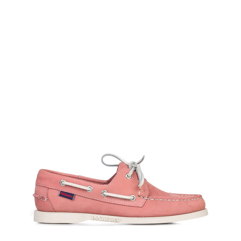 Boat γυναικεία Sebago Ρόζ L74121SW-A22R Docksides Portland Nubuck 262