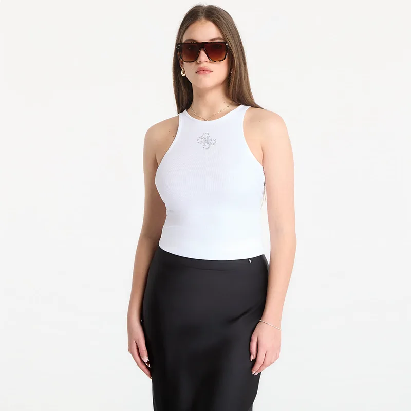 GUESS Sl Round Nk Guendalina Top Pure White L