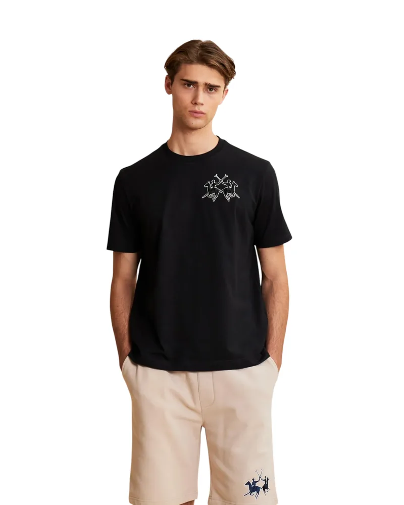 La Martina Ανδρικό T-Shirt MCR008JS409-09999 Μαύρο