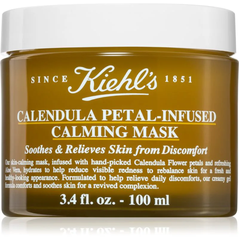 Kiehl's Calendula Petal-Infused Calming Mask ενυδατική μάσκα προσώπου για όλους τους τύπους επιδερμίδας 100 ml