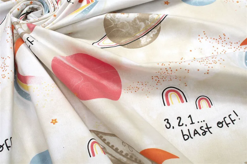 Πάνα Χασέ bebe Spaceship 186 80X80 Μπεζ 100% Cotton