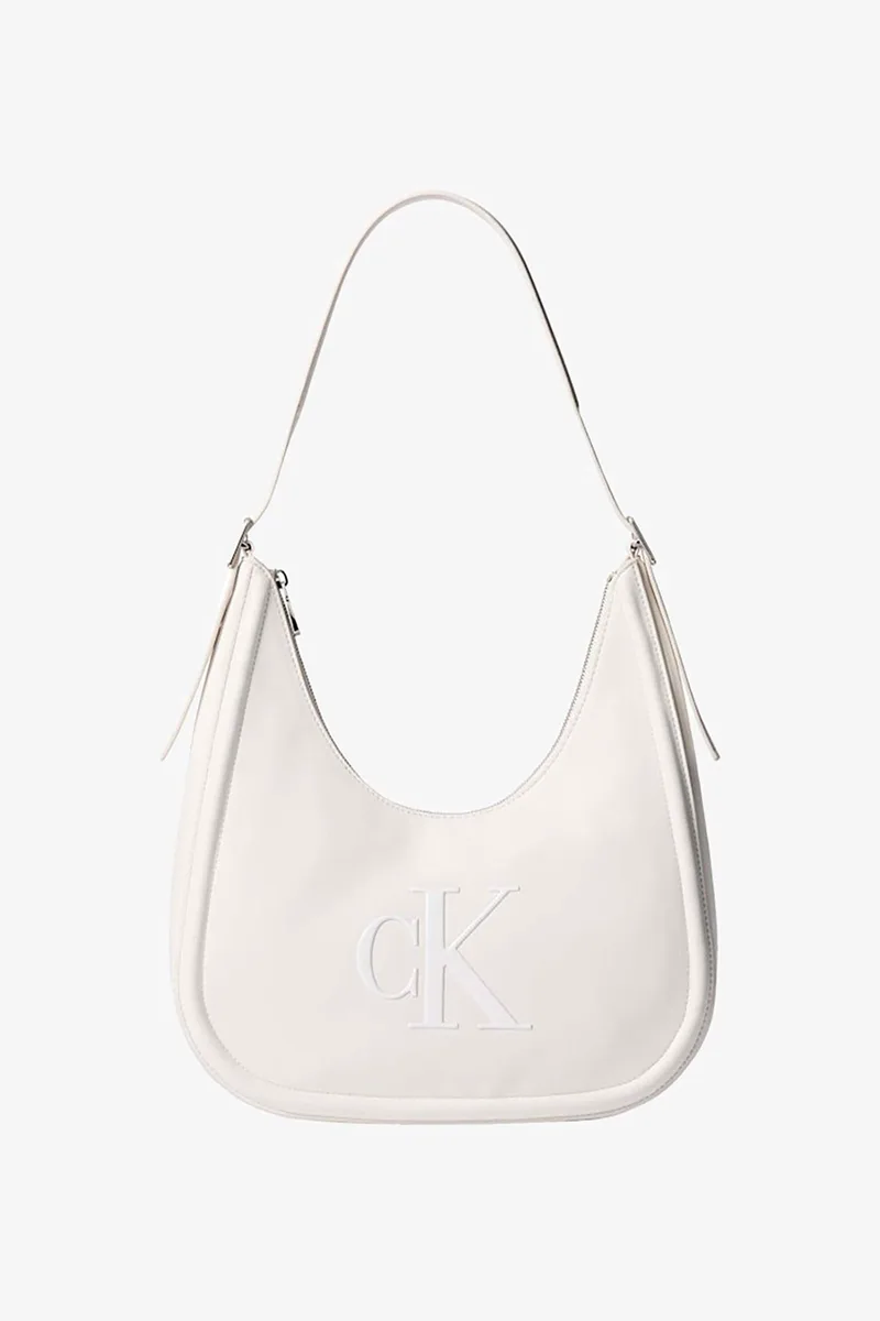Calvin Klein Jeans γυναικεία τσάντα hobo με monogram - LV04F3427G Λευκό