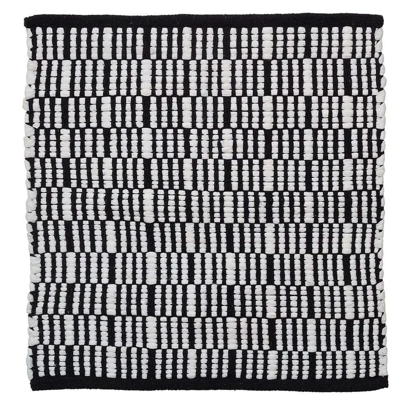 Ταπέτο Μπάνιου Αντιολισθητικό Polycotton 60x60εκ. Bandra Black Sealskin 800106 (Χρώμα: Λευκό) - sealskin - sl-800106
