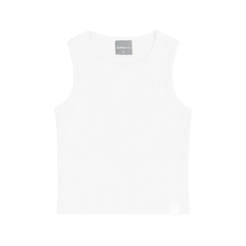 Μπλούζα μακό ριμπ κορίτσι Quimby Kids-0807-34005-White