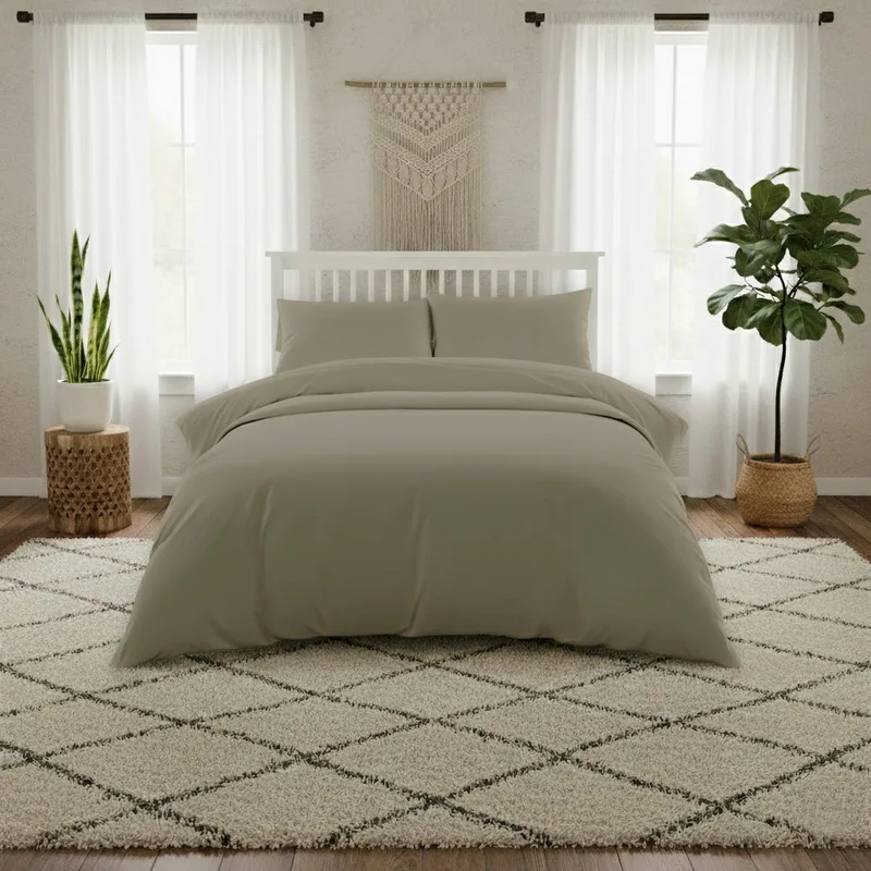 Σετ μαξιλαροθηκεσ 53x72 lavish satin olive/grey