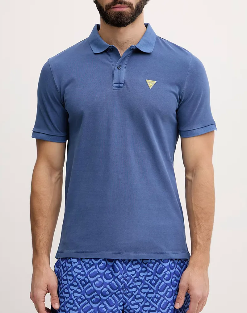 GUESS NEW SS BASIC GD POLO ΜΠΛΟΥΖΑ ΑΝΔΡΙΚΟ F6GP03K9WF1-G7T2 SteelBlue