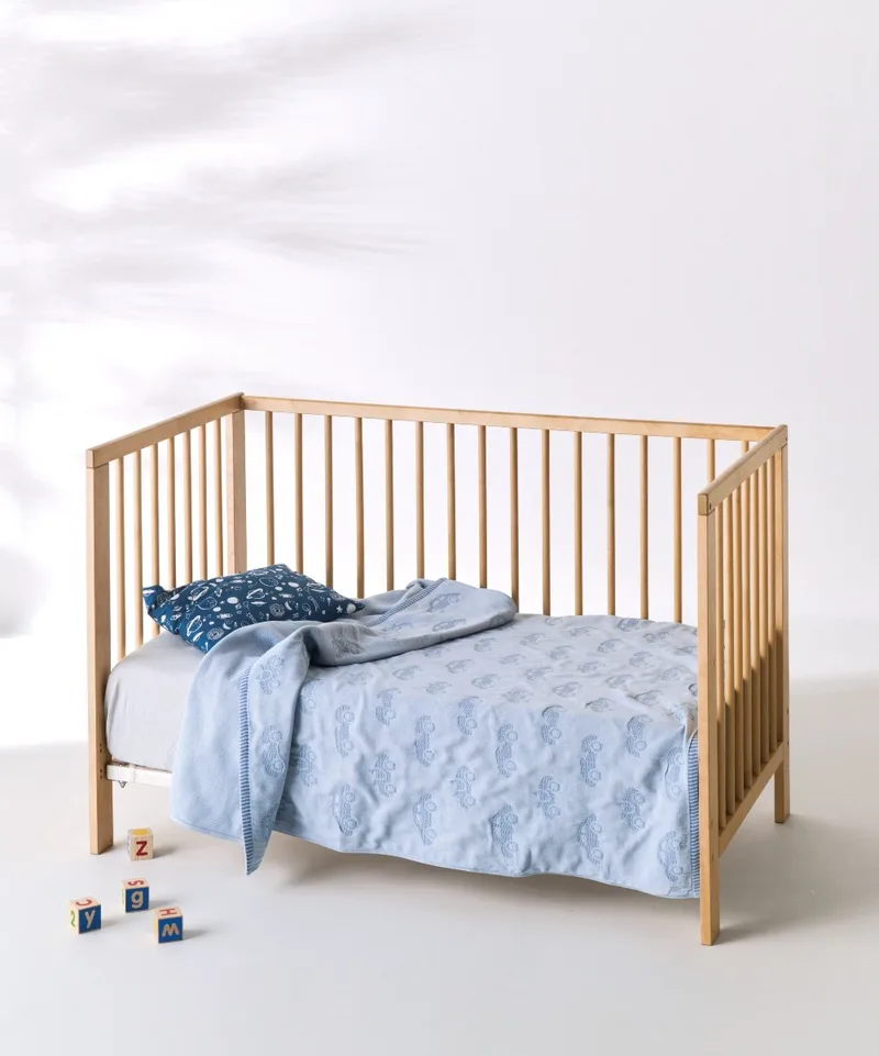 Κουβέρτα Κούνιας kentia Mobilo Blue 100x140