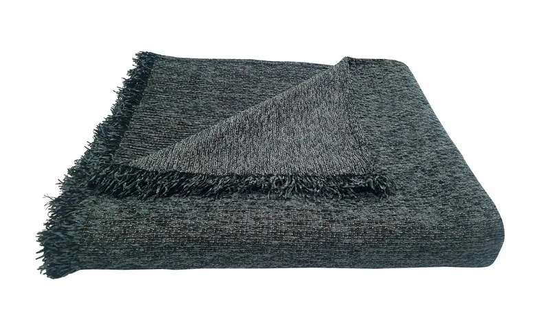 Ριχτάρι Πολυθρόνας ΚΟΜΒΟΣ Chenille Ψάθα Sky Grey 180x180