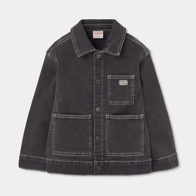 Μπουφάν τζιν αγόρι Boboli-603111-Grey